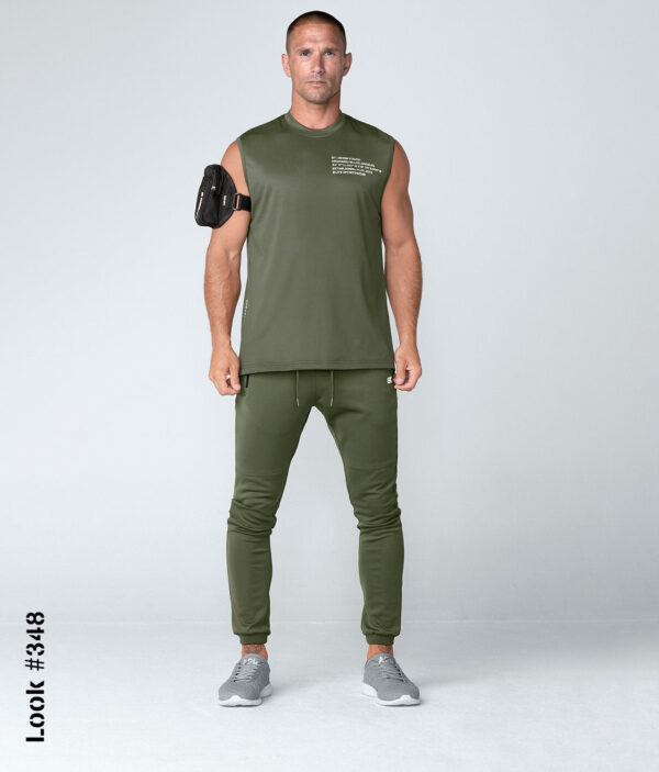 8.80Born Tough Momentum-Camiseta sin mangas para hombre camisa de Crossfit  verde militar